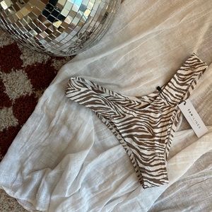 TAN+LINES Swim by Sivan Ayla - Mykonos tan zebra bikini bottom